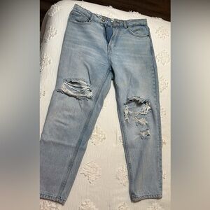 Zara Light Blue Straight Leg Jeans